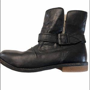 ALDO Ankle Boot Black Buckle Shoe Women Size 8.5